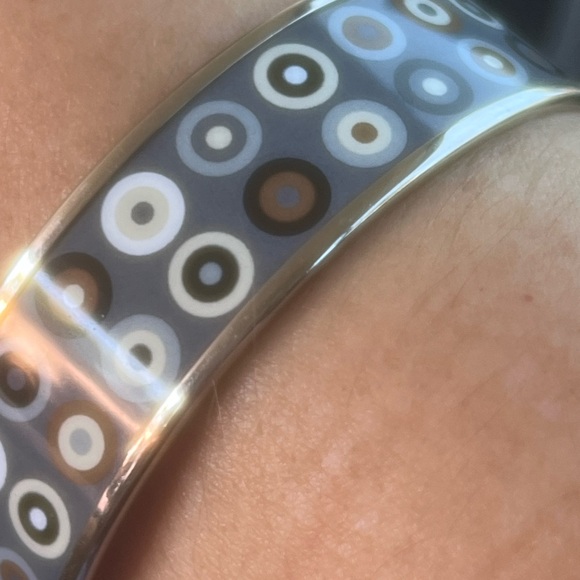 Bracelet- Original HERMES. Stylish Gray Patterned.